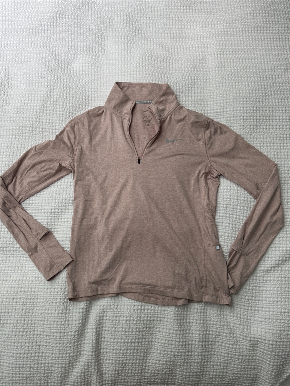 Nike Women’s Quarter-Zip Long Sleeve Top - Dusty Rose